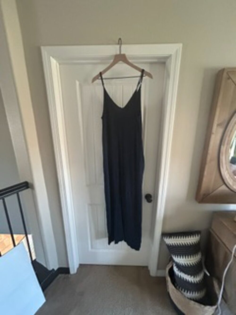 Navy Blue Spaghetti Strap Maxi Dress - Picture 2 of 3